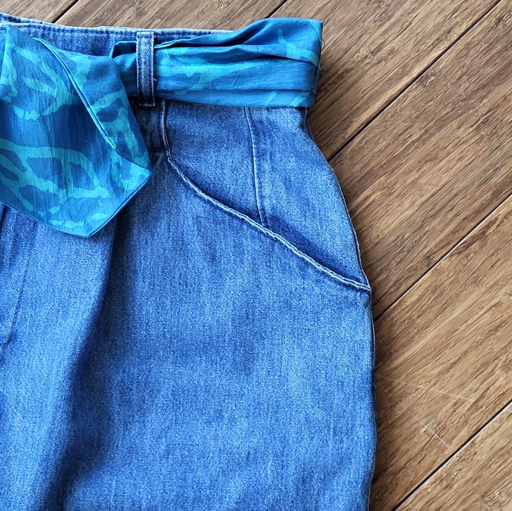 Gotcha Covered Vintage Midi Denim Skirt Large (Vtg Size 14) - Picture 8 of 13